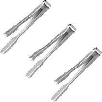 3 pinze per ghiaccio in acciaio inox, ini pinze per zucchero in