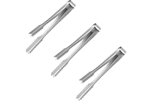 FUZLPNAG Lot de 3 pinces à glace en acier inoxydable,pince a sucre en acier inoxydable multifonction,pour cuisine, café, fête, bar et buffet