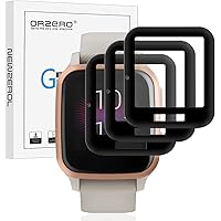 NEWZEROL 3-pack kompatibla med Garmin Venu Sq/Garmin Venu Sq Music skärmskydd, [kantskydd] 3D kolfiber kant hög upplösning an