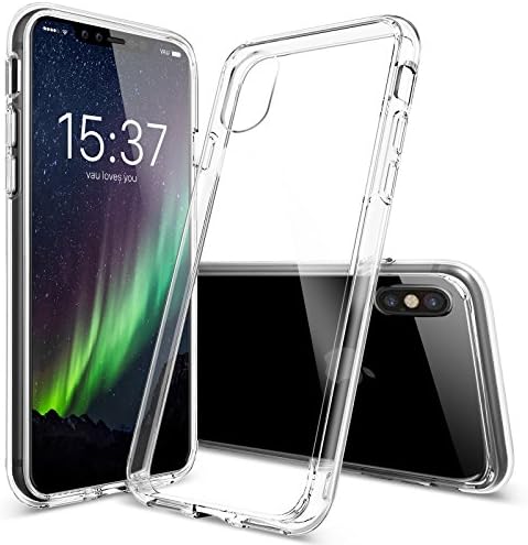 iPhone Case – Vau Hybrid Case Clear Hard Back Flexible Frame with Airbag Feature for iPhone Edition X