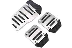 TANGDAO Auto Pedal Set Aluminium Anti Rutsch Auto Gaspedal und Brems Pedal abdeckung (Silber)