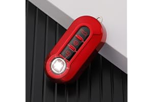 LINGXIYA 3 Buttons Car Key Cover Compatible for Fiat 500 500L Lancia Brava Bravo Ducato Fiorino Punto Panda Palio Sedici Stilo Lounge Key Case,TPU Silicone Key Fob Protective Case(Red)