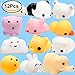 Produktbild Mini Squishies, Outee 12 PCS Squishies Langsam Rising Soft Squishy Stretchy Spielzeug Kawaii Tier Squishy Mini Seal Kaninchen Huhn Elefanten Entlein Schaf Panda Mochi Squeeze Spielzeug, zufällige Farbe