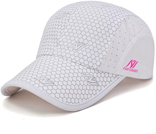 Sport Cap,Soft Brim Lightweight Waterproof Running Hat Breathable Baseball Cap Quick Dry Cooling Portable Sun Hats for Men and Woman Performance Cloth Workouts and Outdoor Activities White RA9