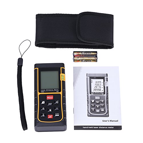 GHB 40m Professional Laser Entfernungsmesser Distanzmessgerät mit LCD Hintergrundbeleuchtung für Distanz Flächen Volumen Messbreich 0.05~40m/±2mm - 8