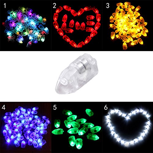 Generic 50Pcs Kugel-Form LED Luftballon Ballon Lampen Geburtstags Party Dekor Licht - Bunt