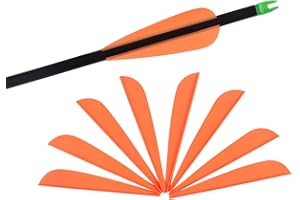 NIKA ARCHERY Plumas de flecha de goma de plástico de 3 pulgadas para caza flechas de arco DIY flechas de carbono - 50 piezas