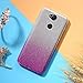 Produktbild EINFFHO Sony Xperia XA2 Plus Silikon Hülle, [2 in 1] Kristall Glänzend Gradient Glitzer Weich Silikon Handyhülle Schutz Etui Bumper Schutzhülle Case Handy Hülle für Sony Xperia XA2 Plus, Lila