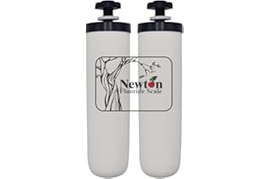 Newton Gravity Water Filter with Fluoride and Limescale Removal | High Capacity Ceramic Candle | Compatible with British Berkefeld, Berkey, etc. (2 Pack)