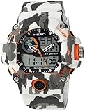 HEAD Herren Multi Zifferblatt Quarz Uhr mit Harz Armband HE-105-02