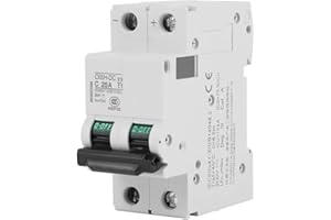 Delaman 2P 250V Niederspannungs DC Leitungsschutzschalter für Solarpanels Grid System (Farbe : 25A)