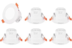 ‎ENUOTEK ENUOTEK LED Einbaustrahler Einbauspots Set LED Flach Dimmbar Trailing Edge 5W Lochmaß 65 – 80 MM Warmweiß Naturweiß Kaltweiß Einstellbar IP44 Feuchtraum 6er Lampen