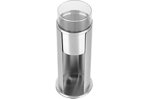 BROLEO Cotton Pad Holder Organizer Box, Transparent Stainless Steel Cotton Swab Ball Jar for for Bathroom for Q-Tips