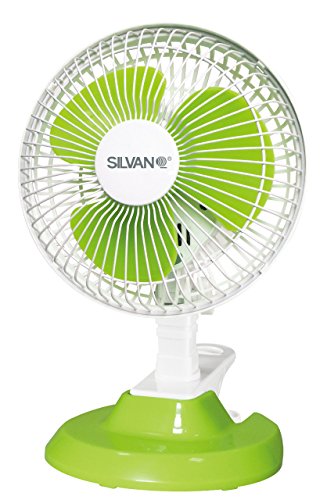 sivano Ventilador de mesa con pinza 2 en 1 SL-FAN-6PP 6" sobremesa verde Ø15,24cm