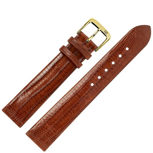 Uhrenarmband 18mm Leder braun - Echt Teju - Ersatzarmband fr Uhren - ohne Naht - braun / gold - Uhrenarmbnder von Marburger seit 1945