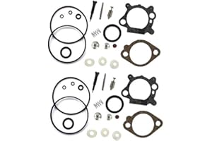 AISEN 2 Pack Reparatur Satz für Briggs & Stratton 398183 490937 Quantum Max 498260 Rasenmäher Vergaser Dichtungen