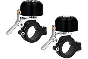Greallthy Timbre de Bicicleta, Campana de latón para Manillar de Bicicleta de 22.2-31.8 mm,Sonido y Claro Campanas para MTB Bicicleta, Bicicleta Plegable, Urbana Ebike.