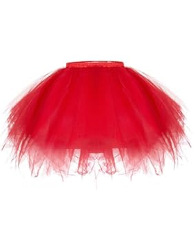 ZeWoo Damen Tutu Unterkleid Kurz Blase Ballett Tanzkleid Ballklei Abendkleid Zubehör