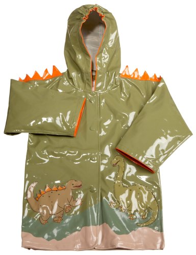 Kidorable Dinosaur Raincoat, Green, 3t