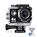 Produktbild Tobole 4K Action Kamera 16MP Full HD 170 ° Weitwinkel Wasserdichte Sports Action Cam mit WIFI 2,0 Zoll LCD Unterwasserkamera 2 Batterien Helmkamera mit Zubehör Kits für Schwimmen, Motorrad Fahren, Surfen, Tauchen, draussen usw