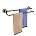 Produktbild Vintage schwarz Handtuchhalter / Küchenhandtuchhalter / Doppelstab / Bohrinstallation / Raum Aluminium / American Verdickung Wand Badezimmer Hardware, Produktgröße 61 * 15cm