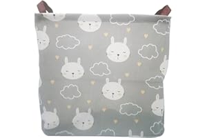 ninimio Cesto Portagiochi Bambini Cubo Contenitore Giochi Scatola Pieghevole 33x33x33 Compatibile Con Kallax Scaffale Cameretta Armadio (bunny)