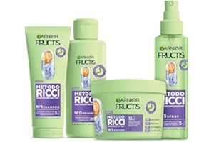 Garnier Fructis Kit Idratante, Con Shampoo, Pre-Shampoo, Maschera e Spray, Per Tutti i Tipi di Riccio, Ricci Definiti, Idratati e Morbidi, Con Acido Ialuronico e Burro di Karité, Metodo Ricci