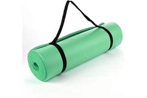 TNP Accessories® Thick Cushioned NBR Pilates and Yoga Mat 190cm x 60cm x 1.5cm With Carry Straps
