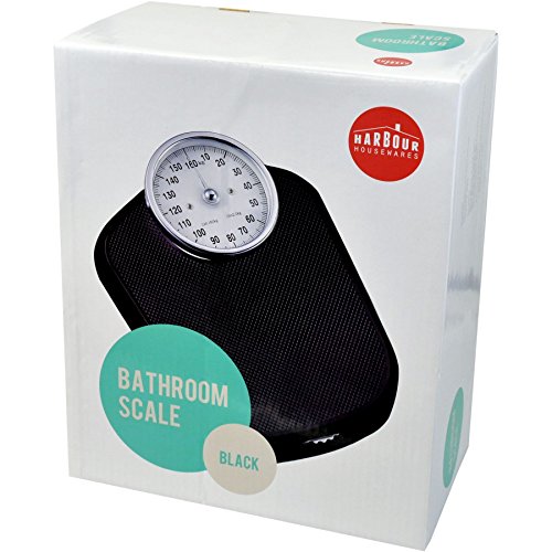 Harbour Housewares Traditionelle Schwarz Badezimmerwaagen – 25st (160kg) - 4