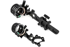 SHARROW Archery Sights 5 Pin Compound Bow Sight Micro Adjustable Aluminum Sights with 4x 6x 8x Lens Available Shooting Hunting Accessories