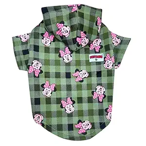 FETCHER Green Mickey Mouse Printed Warm Winter Hoodie Sweatshirt Sweater Jacket Coat for Dogs and Cats | Winter wear (16