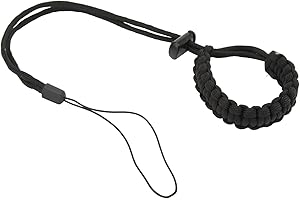 ASHATA Diving Wrist Lanyard Diving Wrist Strap,Safety Wrist Strap Hand Woven Diving Wrist Strap Dive Wrist Lanyard for Mobile Phone Action Camera Series(Black)