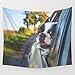 Produktbild Fxwj Tapisserie Dekoration Wandteppiche Picknickteppiche Strandteppiche, Aus Polyester, 150*130Cm, Muster Von 3D Hund, Viele Designs,D