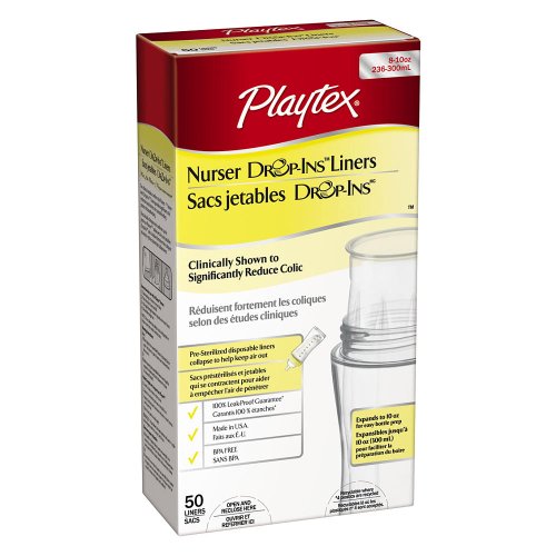 Playtex Nurser System Drop Ins Disposable Bottle Liners - 8 oz, 50 Per Pack