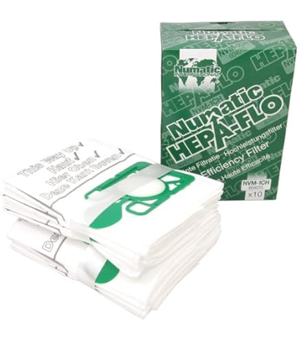 Numatic NUMATIC 604015 NVM-1CH Hepaflo Henry stofzakken, wit, pak van 10