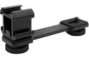 HAFOKO Soporte de Extensión de Soporte Plano para Zapata Fría Triple con Adaptador 1/4" para Luz Micrófono Compatible con OSMO Mobile 5 OSMO 4 OSMO 3 OSMO2 / 1 Smooth 4 Smooth Q Smooth X Gimbal