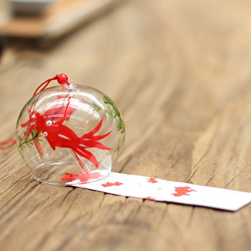 Wind Glocke Japanische Wind Chimes Handgefertigtes Glas Wind chimes- (Fisch) - 5