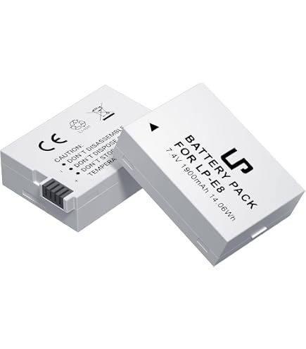 PATONA 2x PREMIUM LP-E8+ Batteria 1140mAh compatibile con Canon EOS 550D 600D 650D 700D Rebel T2i T3i T4i T5i Kiss X4 X5 X6i X7i Battery Pack LPE8 LP E8 LPE 8