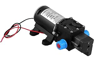HLYJOON Pompa acqua 12v Dc 100w 8l/Min 160psi Pompa acqua autoadescante a membrana ad alta pressione per lavaggio