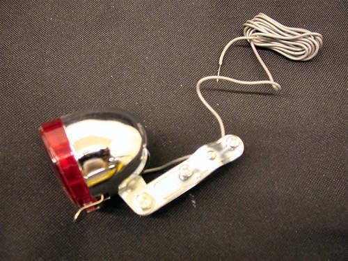 BULLET STYLE 6 VOLT REAR BICYCLE DYNAMO LIGHT CLASSIC TRADITIONAL VINTAGE CYCLE TYPE WITH BRACKET AND WIRE NOS