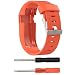 Produktbild myqyiyi Silikon-Armband-Uhr Intelligente + Film Displayschutzfolie für Fitbit Charge HR orange