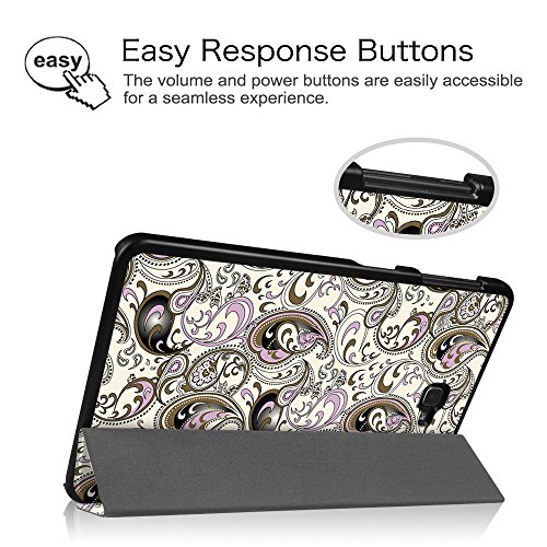 Fintie Samsung Galaxy Tab A 10.1 Hülle – Ultra Schlank Superleicht Ständer Smart Shell Case Cover Schutzhülle Etui Tasche mit Auto Schlaf / Wach Funktion für Samsung Galaxy Tab A 10,1 Zoll T580N / T585N Tablet (2016 Version), Paisleymuster - 6