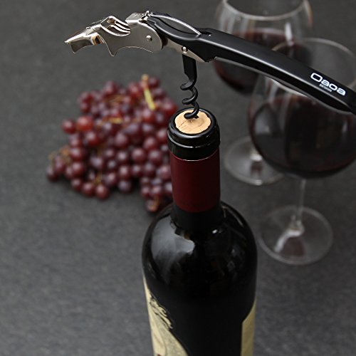 Oaoa Design SMARTPULL bester Korkenzieher mit doppeltem Hebel – klimaneutral – Kellnerkorkenzieher Kellnermesser Weinöffner inkl. Folienschneider, Kapselheber und mit Teflon beschichteter extralangen Spirale, für einfache Handhabung mit wenig Kraftaufwand – 60 Tage Geld-zurück-Garantie - 5