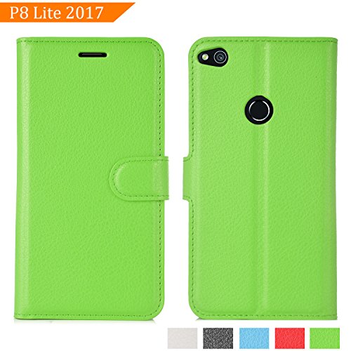Huawei P8 Lite 2017 Hülle, IVSO Hohe Qualität Advanced Shock Absorption Technology Case Folio Tasche Cover für Huawei P8 Lite 2017 Smartphone (Für Huawei P8 Lite 2017, Grün) - 2