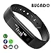 Produktbild Fitness-Tracker-Armband, Schrittzähler zum Spazieren, Schlaf-Monitor, Kalorienzähler, Uhr, OLED-Touchscreen, wasserdicht, Sport-Armband, verbessern Sie Ihre Gesundheit und Motivation, hilft Gewicht zu verlieren, für Männer und Frauen, iOS und Android, schwarz