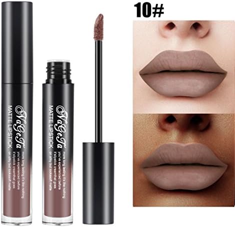 24 Colors Sexy Waterproof Matte Liquid Lipstick - Saihui Lip Glosses Long lasting Non-Stick Cup Moisturizing Crayon Velvet Lips Tint Colour Glamorous (J)