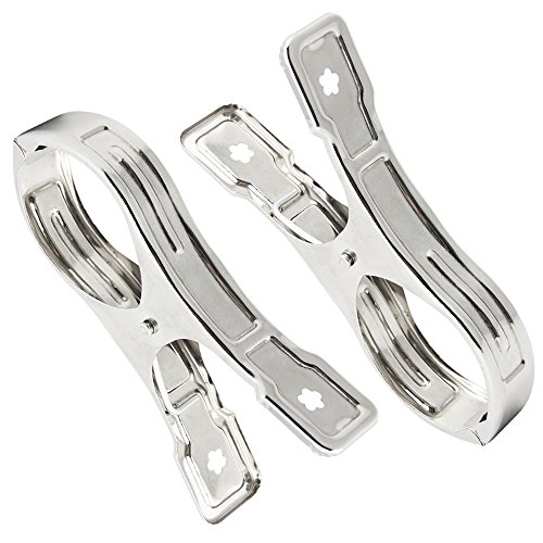 ZILONG Wäscheklammern, Große Klammern, Clips aus Edelstahl, Ideal für Handtücher, Strandtücher, Bettwäsche und dicke Kleidung, Um vermeiden herunterzufallen und wegzufegen, Silber - 5