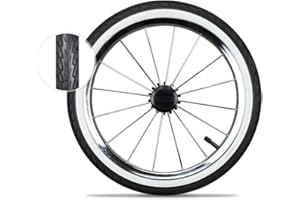 Bergsteiger Kinderwagen Venedig Komplettrad (Felge in Chrom, 14 Zoll Schlauch, Reifenmantel)