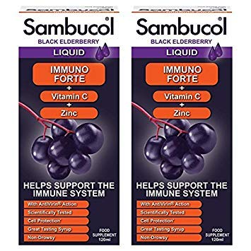 Sambucol Immuno Forte Black Elderberry Liquid, 2 x 120ml