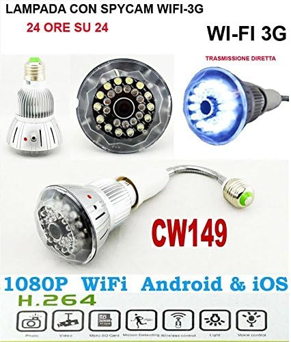 MICRO LIGHT BULB WIFI Spy Camera Spy HD MOTION DETECTION MICRO HIDDEN SPY CAMERA CW149